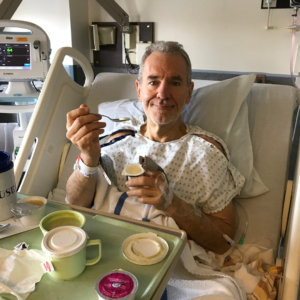 Ted Fransen in hospital bed