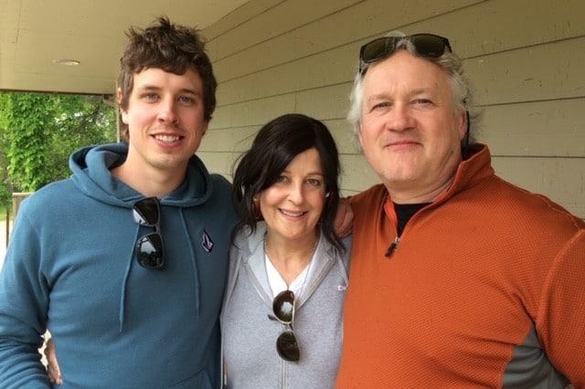 Audrey Benningen with son and partner