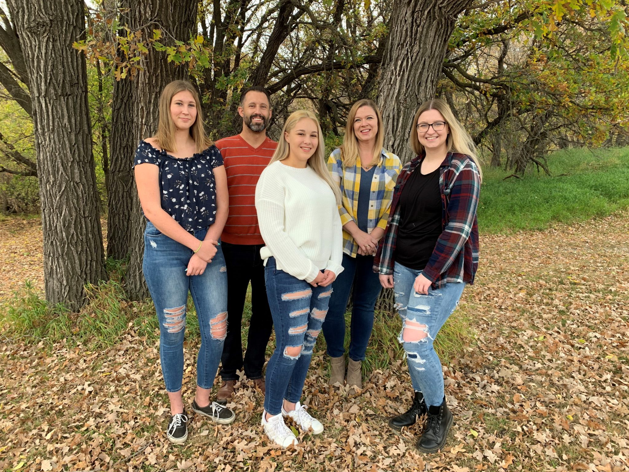 Trevor and Sandra Thompson with their three daughters.