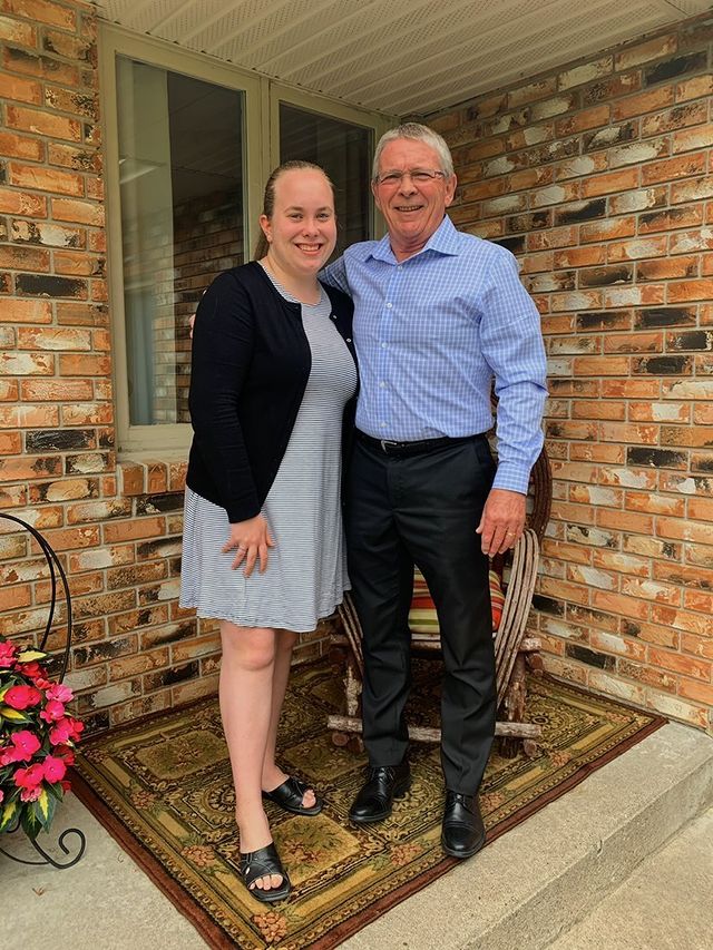 Megan Morant and her father, Bill.