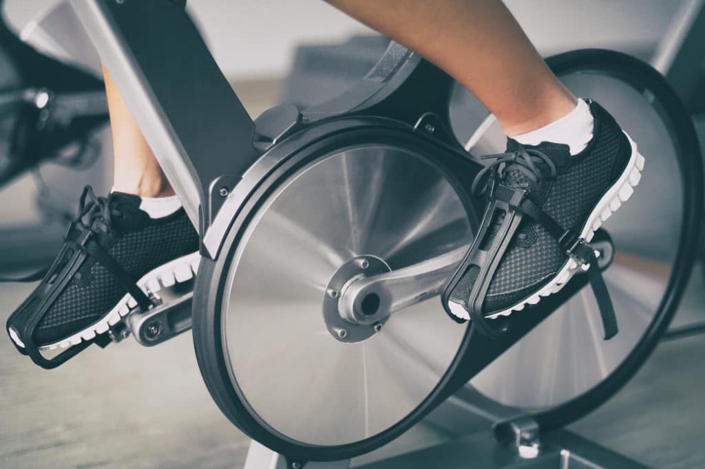 A stationary bike