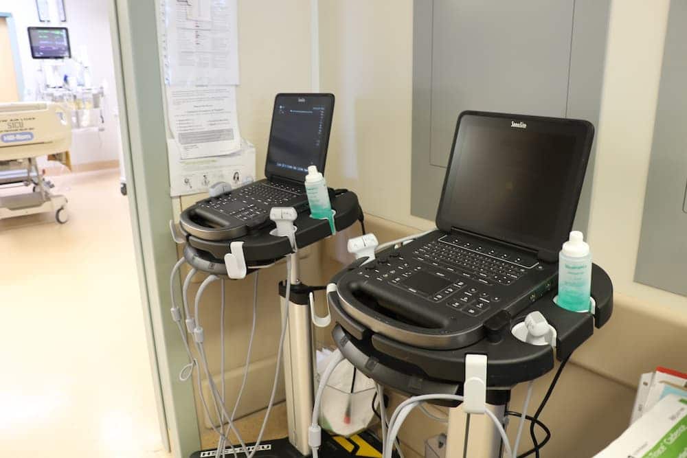 In a hostpital room: edge II ultrasound machines