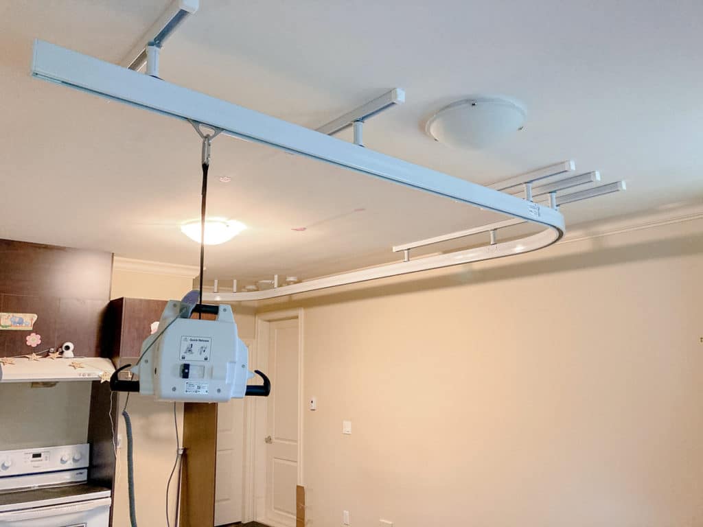 Ceiling-mounted track