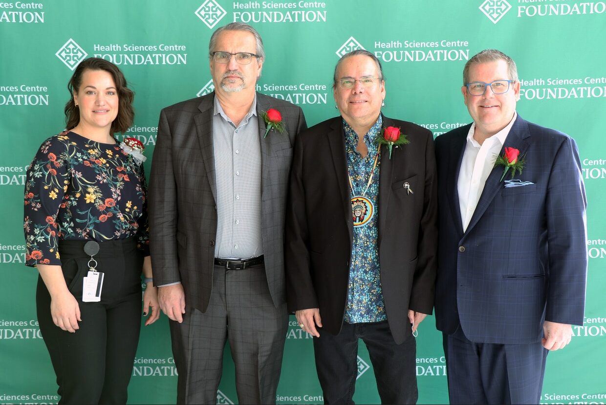 Dr. Manon Pelletier, Michael Pyle, Grand Chief Garrison Settee, and Jonathon Lyon