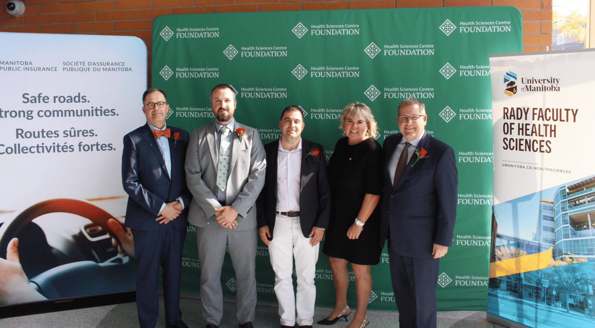 Dr. Peter Nickerson, Dr. Frederick Zeiler, Eric Herbelin, Tina Jones, O.M., and Jonathon Lyon