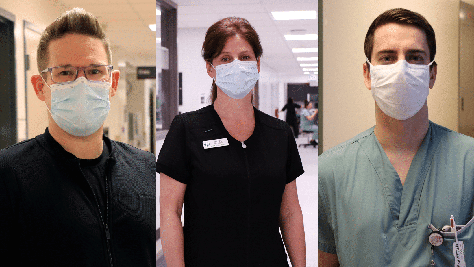 Jason Douglas, RN, Heather Chapko, RN, BN, and Brysen Guenther, RN, BN